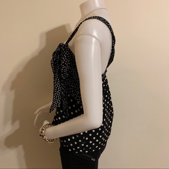 J. Crew Silk One Shoulder Polka Dot Blouse Size 8 - Picture 6 of 6